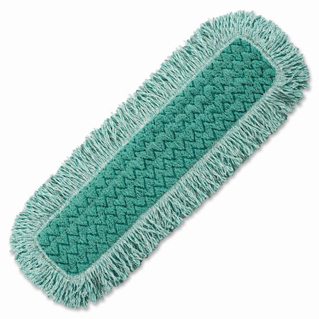 Rubbermaid Commercial Dust Mop, Hygen, Microfiber, Fringed, 24" Green, PK 6 RCPQ42600GR00CT